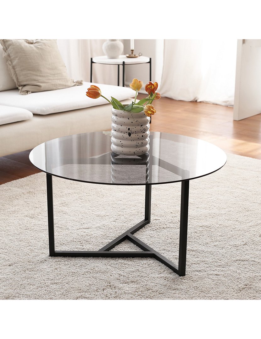 Mesa de centro redonda metálica