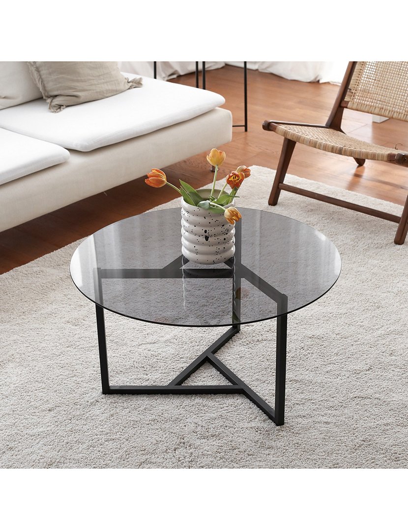 Mesa de centro redonda metálica