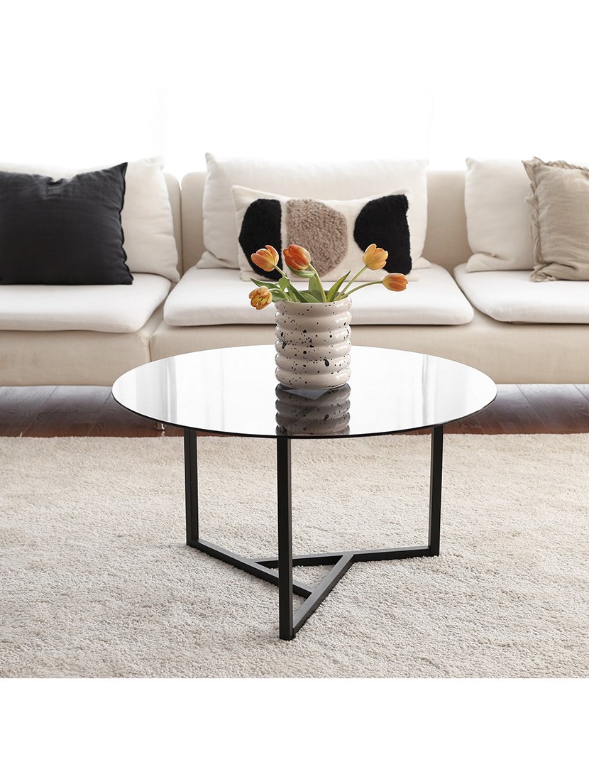 Mesa de centro redonda metálica