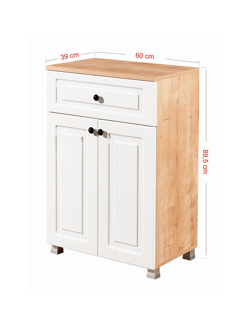 Armário revestido com melamina Carvalho Safira Nogueira