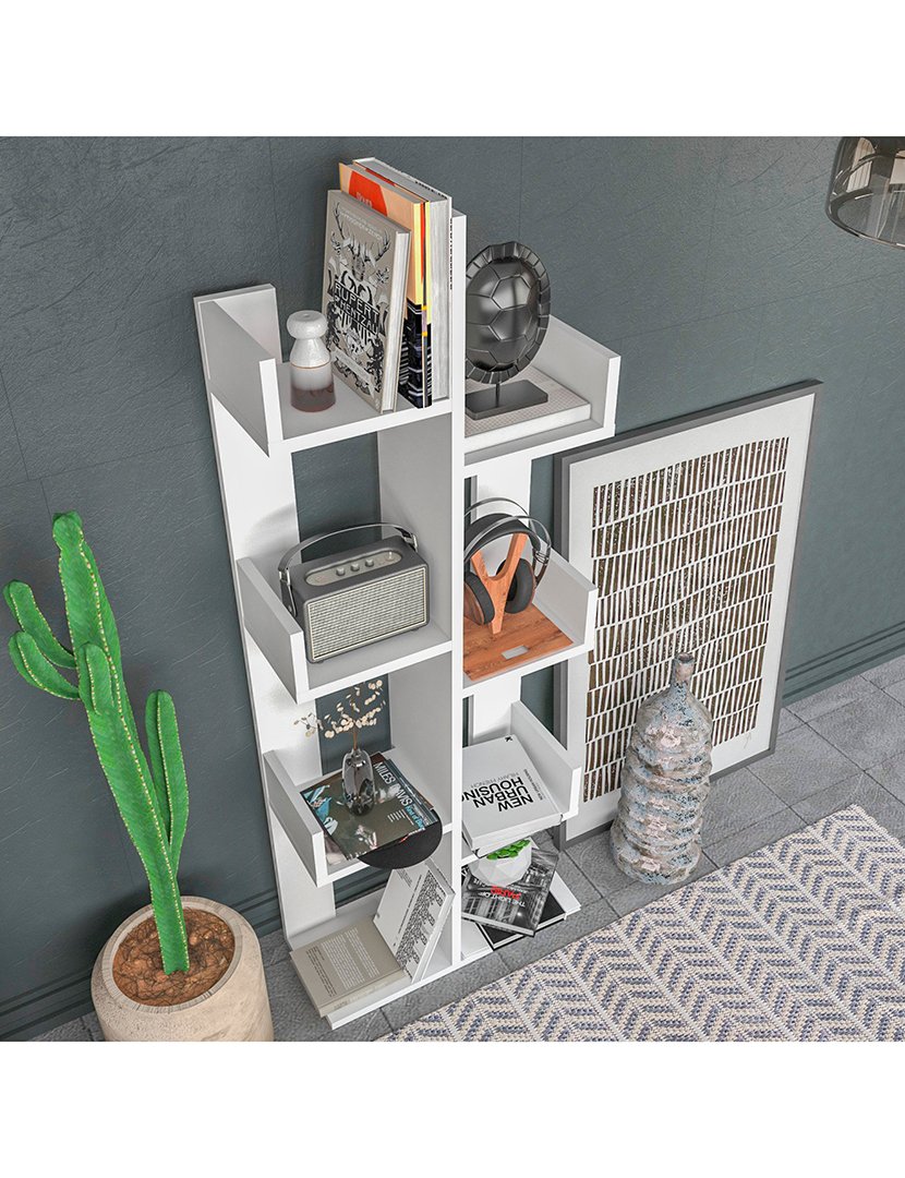 Estante de livros em melamina Branca