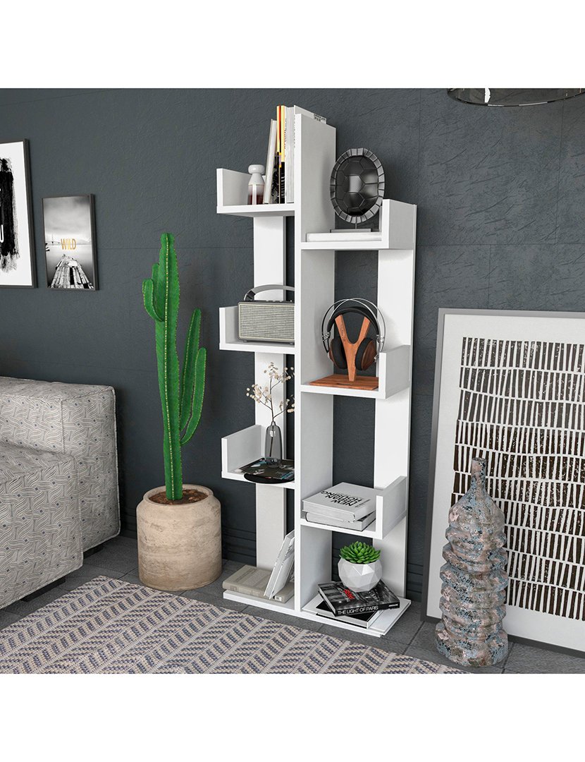 Estante de livros em melamina Branca