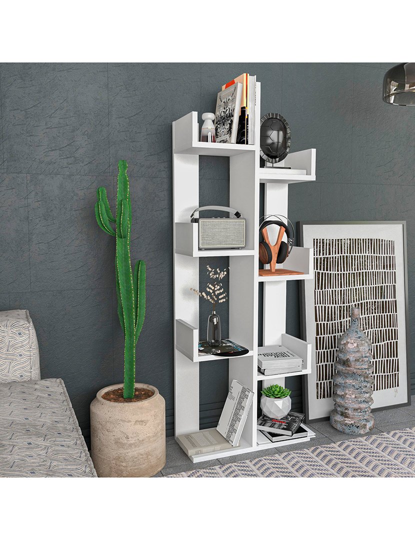 Estante de livros em melamina Branca