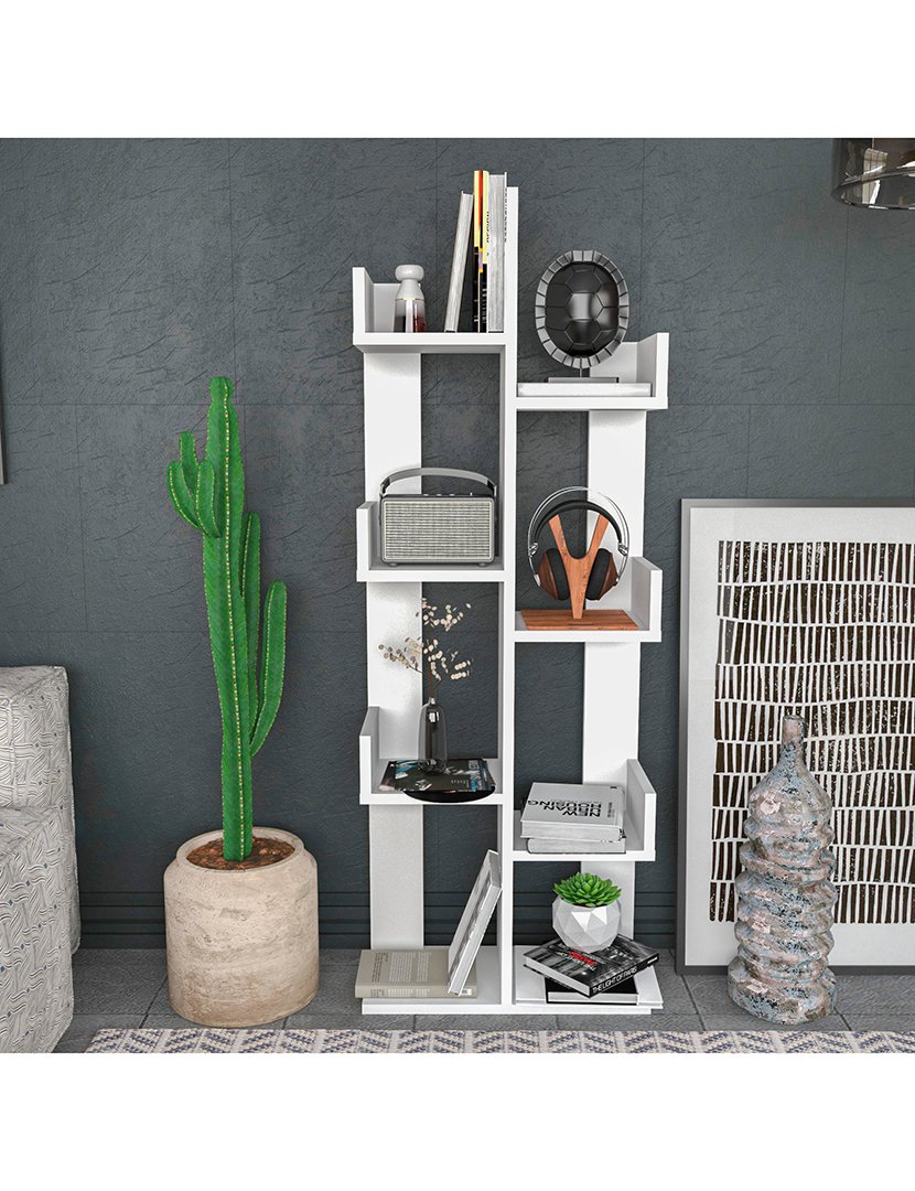 Estante de livros em melamina Branca