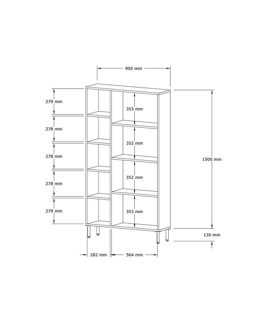 Estante em melamina Atlantic