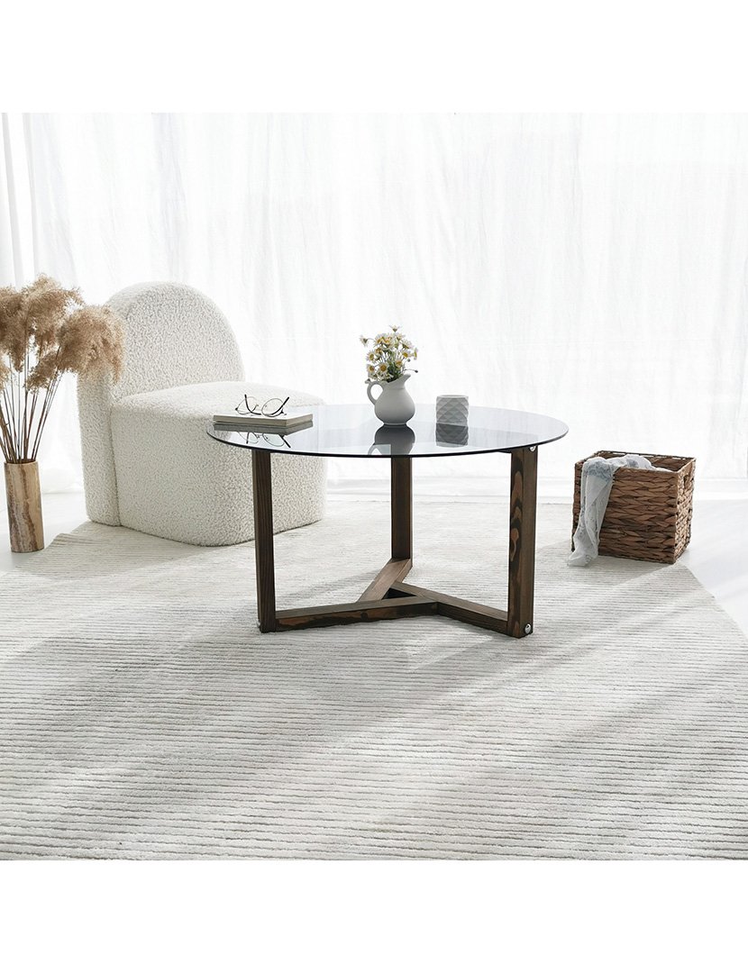 Mesa de centro em vidro Smoke