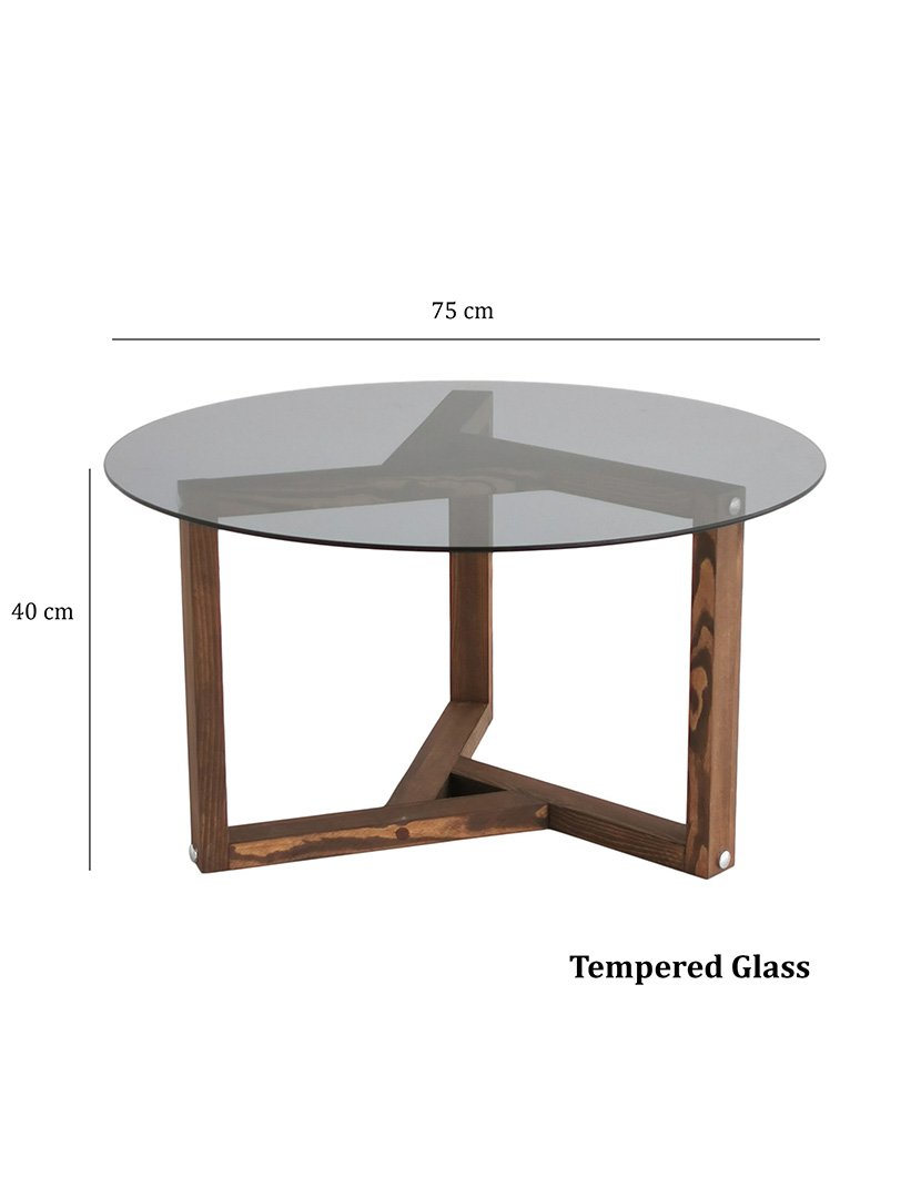 Mesa de centro em vidro Smoke