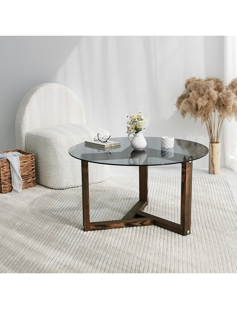 Mesa de centro em vidro Smoke