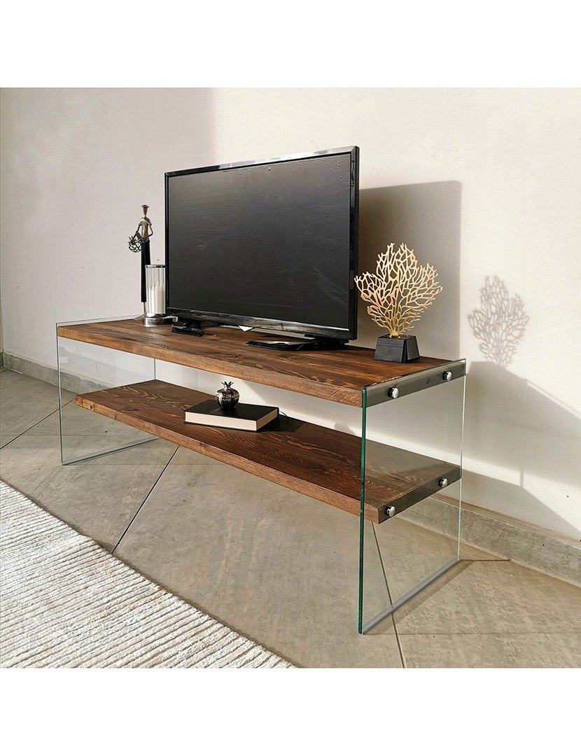 Suporte para TV Nogueira-Branco