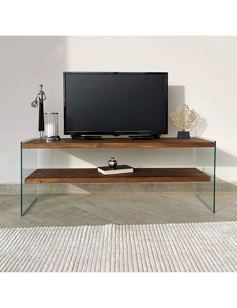 Suporte para TV Nogueira-Branco