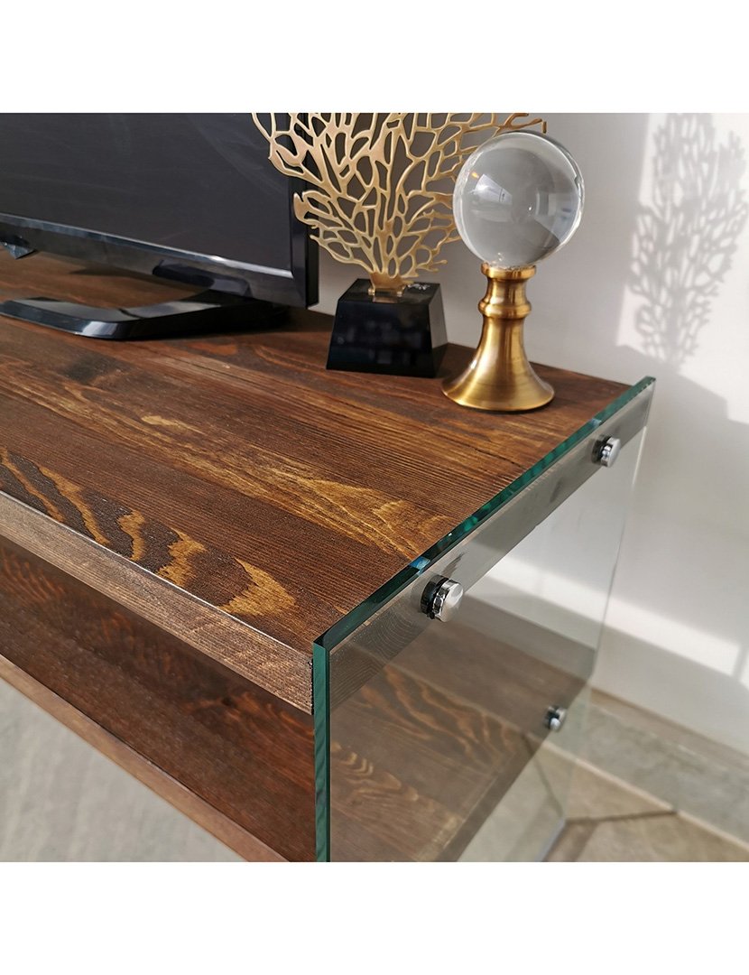 Suporte para TV Nogueira-Branco