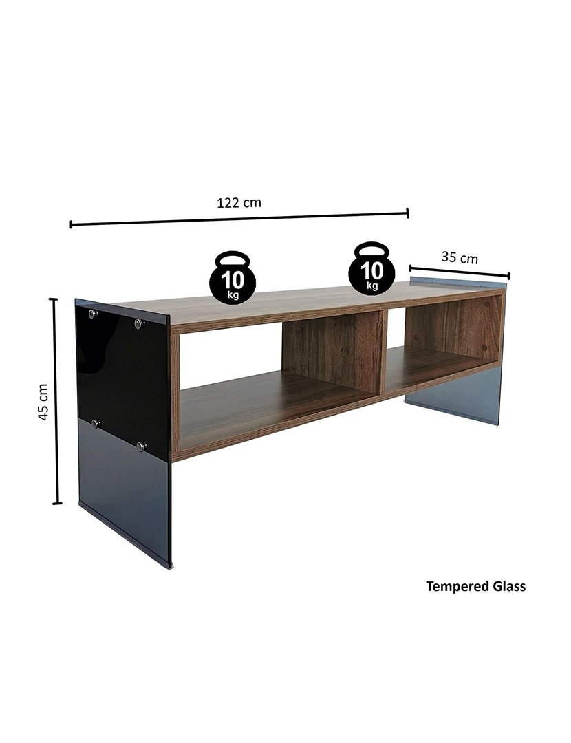 Móvel de TV em melamina Nogueira