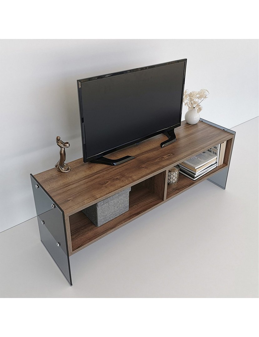 Móvel de TV em melamina Nogueira