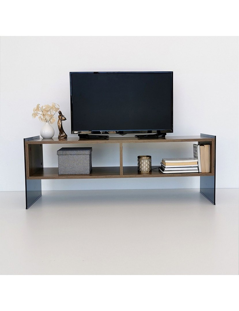 Móvel de TV em melamina Nogueira