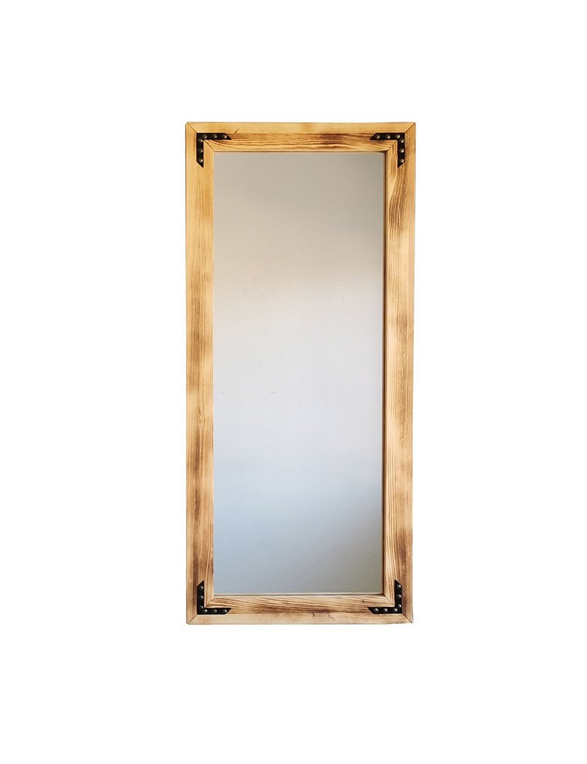 Espelho madeira maciça de pinho Nogueira