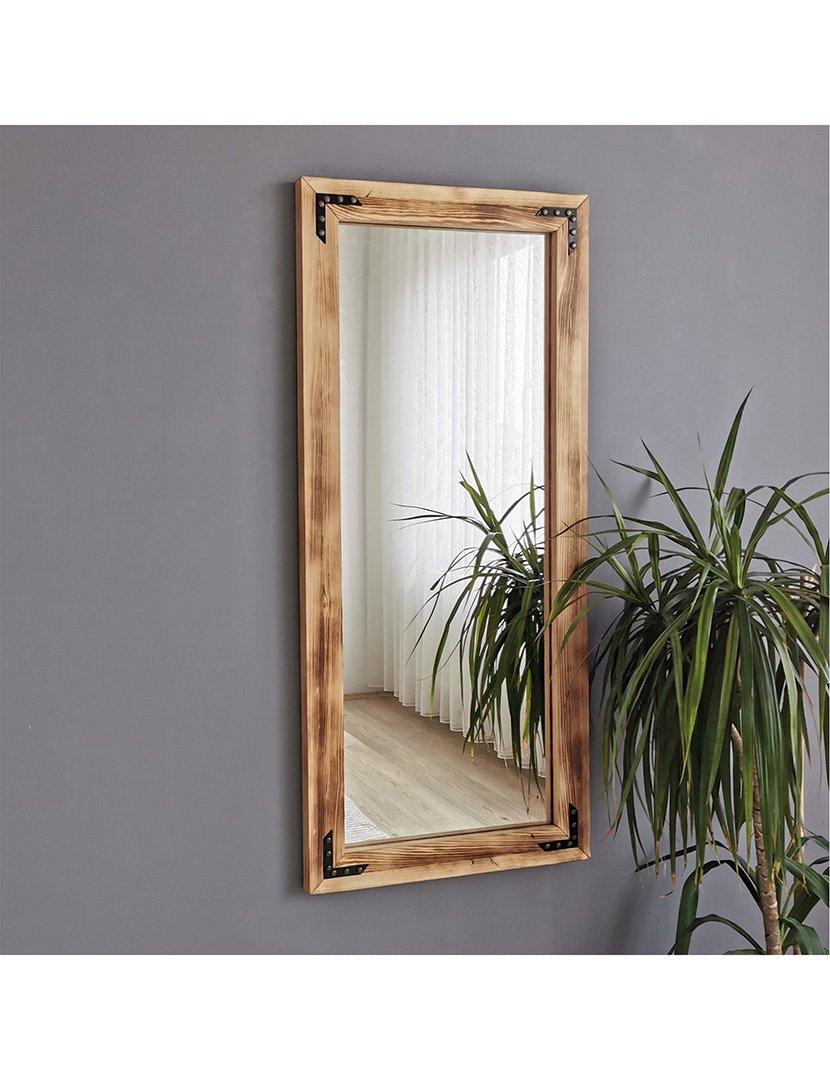 Espelho madeira maciça de pinho Nogueira