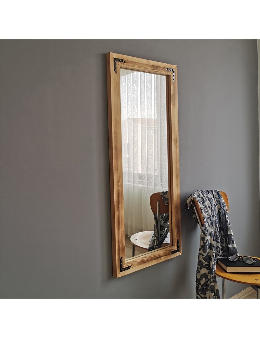 Espelho madeira maciça de pinho Nogueira