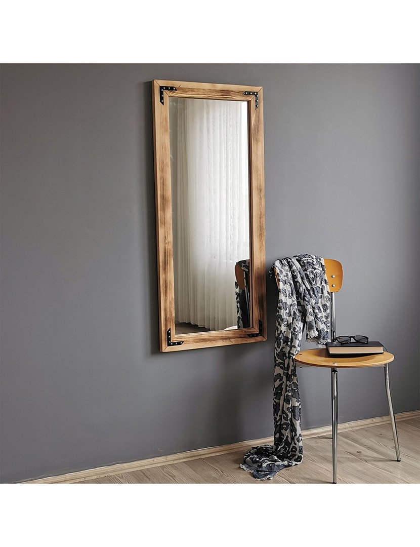 Espelho madeira maciça de pinho Nogueira