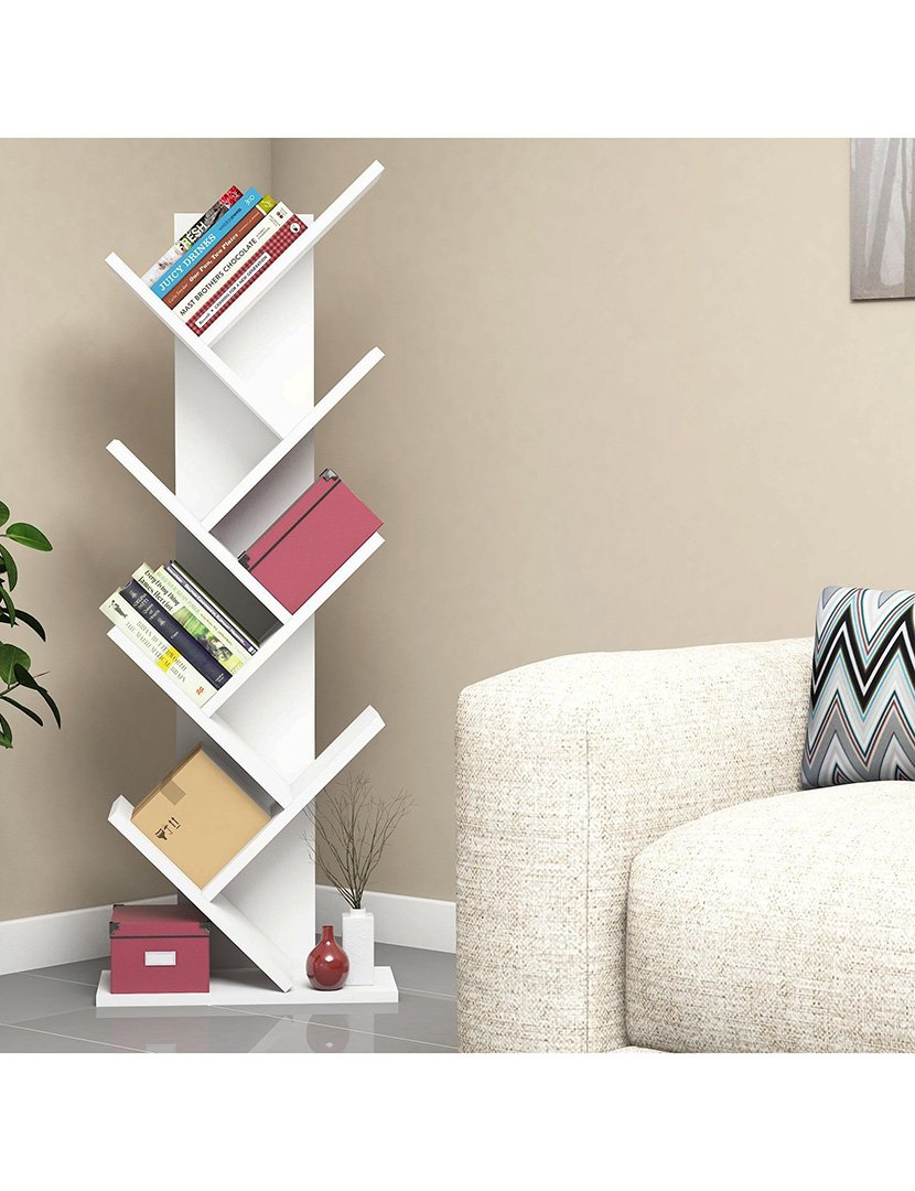 Estante de livros em melamina Branca