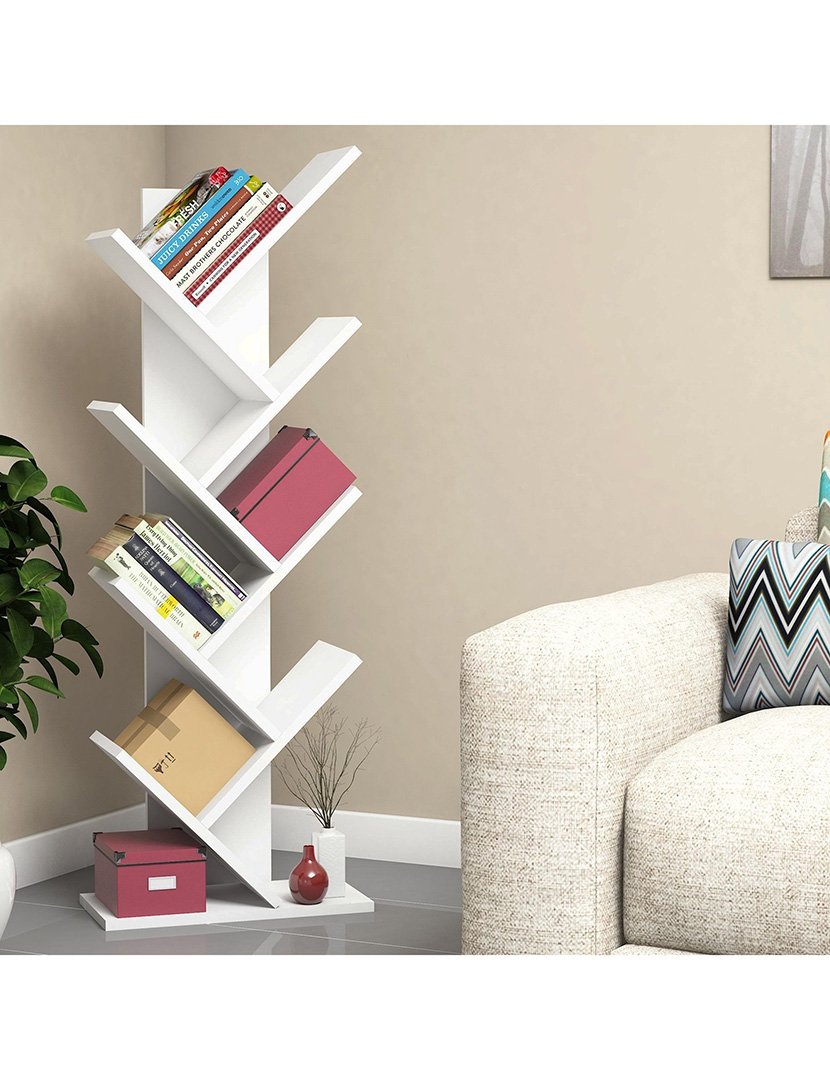 Estante de livros em melamina Branca