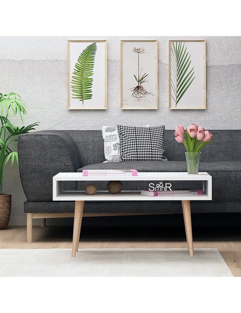 Mesa de centro em melamina Branca