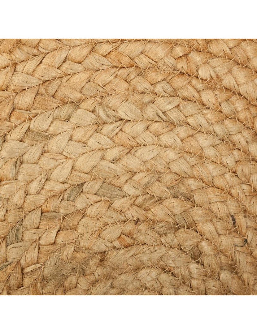 Tapete redondo rústico com desenhos geométricos