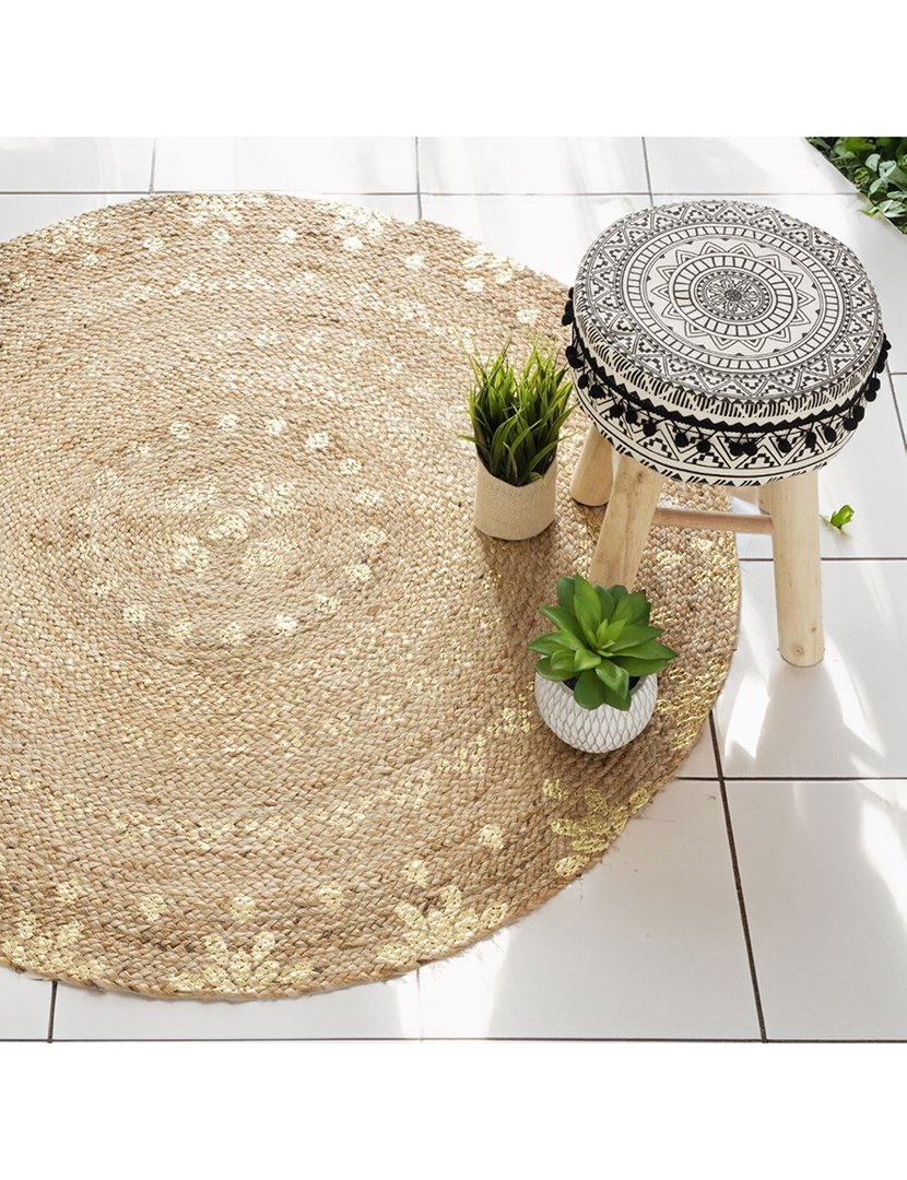 Tapete de juta dourado brilhante