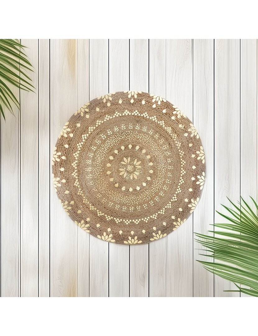 Tapete de juta dourado brilhante