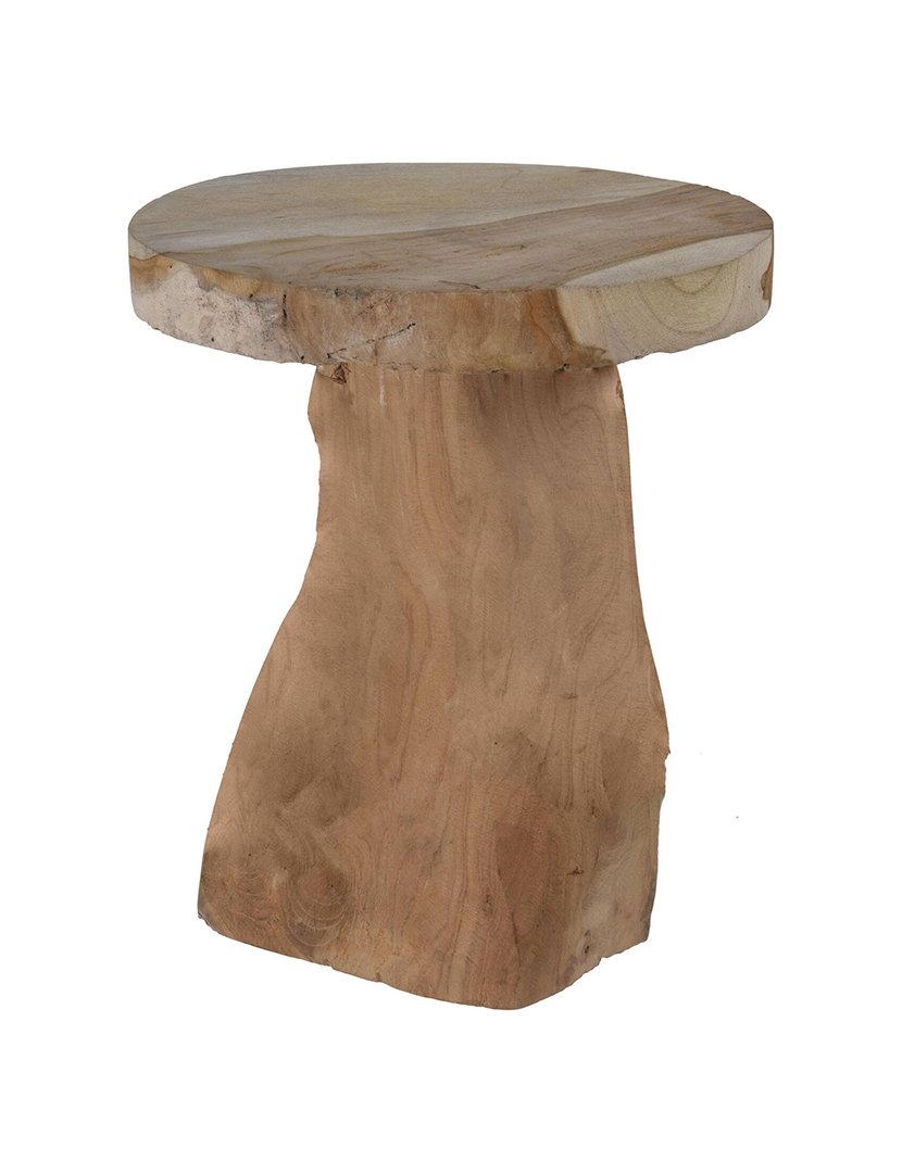 Banco redondo de teca