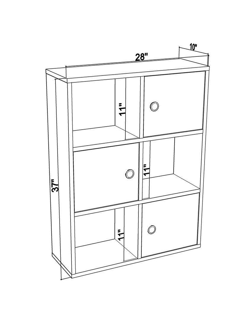 Estante de livros em melamina Branca