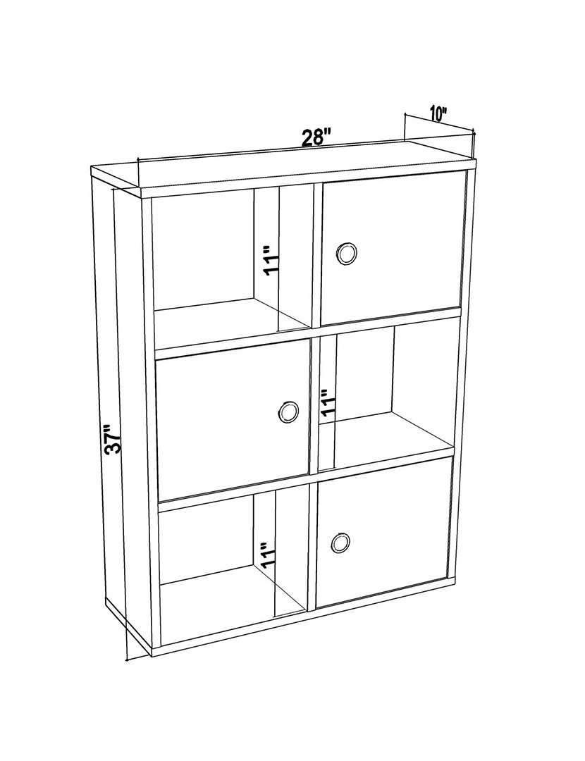 Estante de livros em melamina Branca