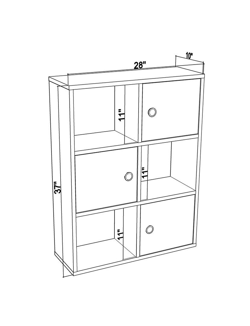 Estante de livros em melamina Carvalho