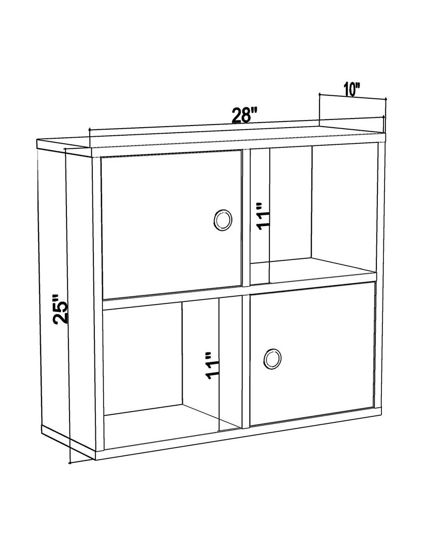 Estante de livros em melamina Carvalho