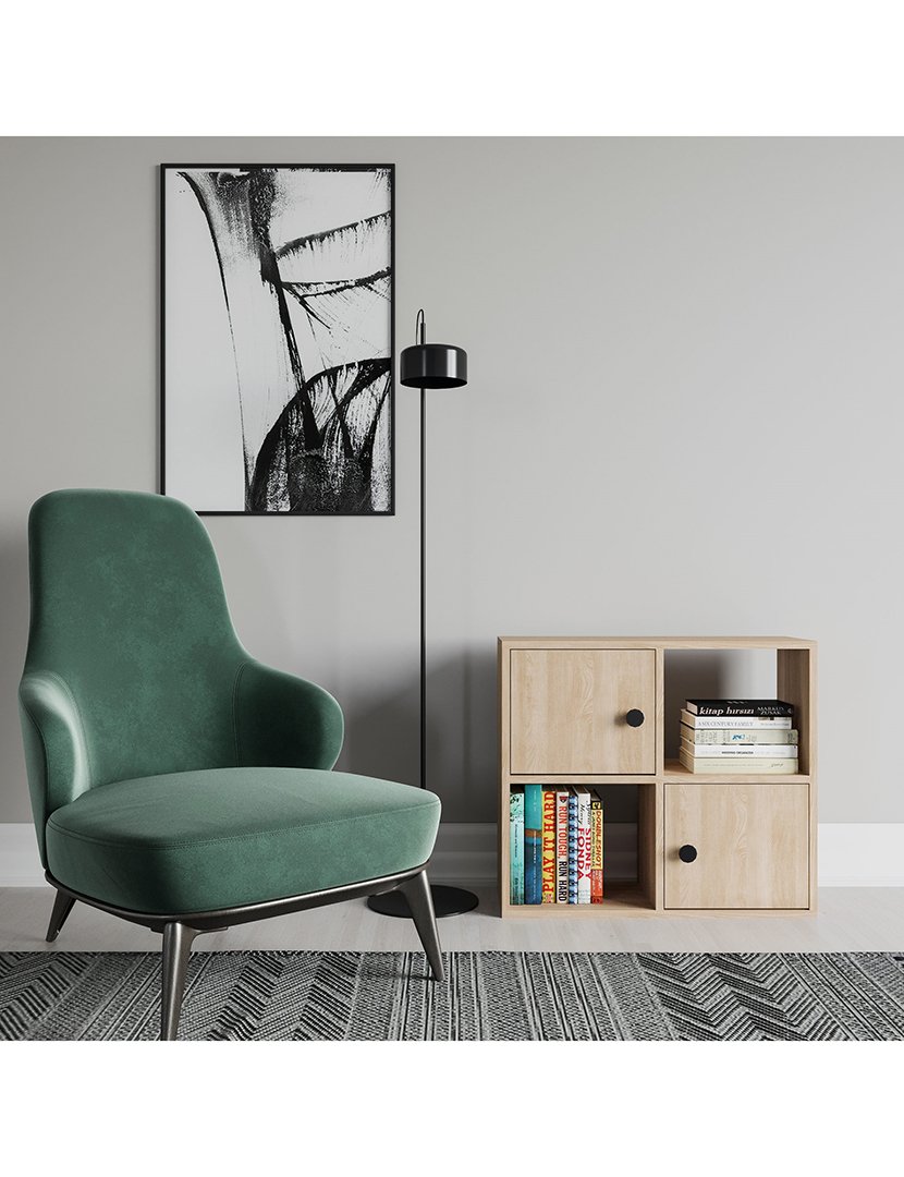 Estante de livros em melamina Carvalho