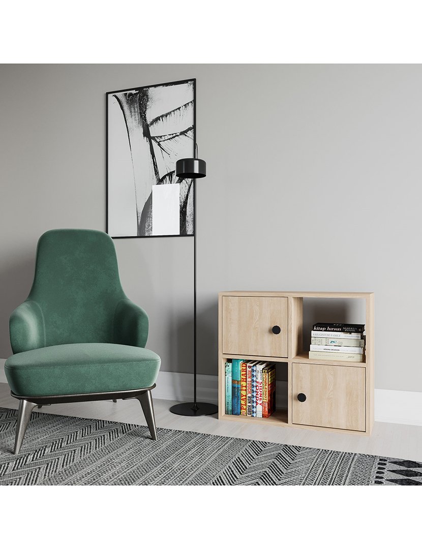 Estante de livros em melamina Carvalho