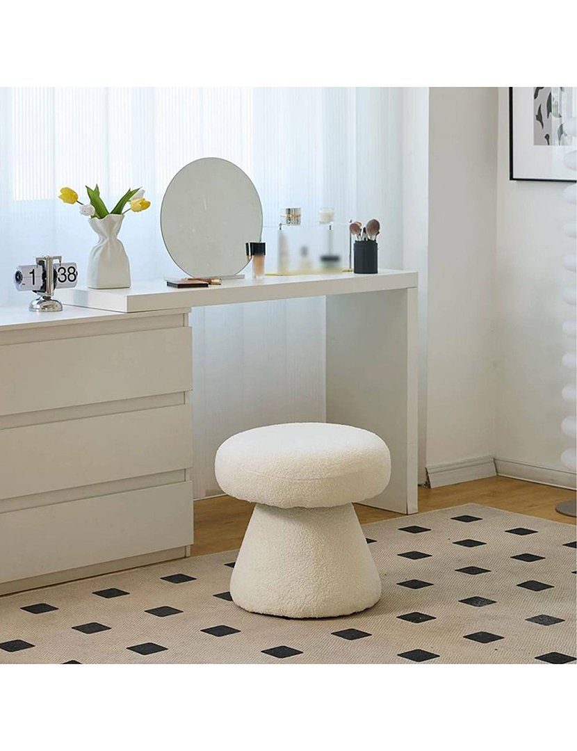 Banco formato de cogumelo Branco