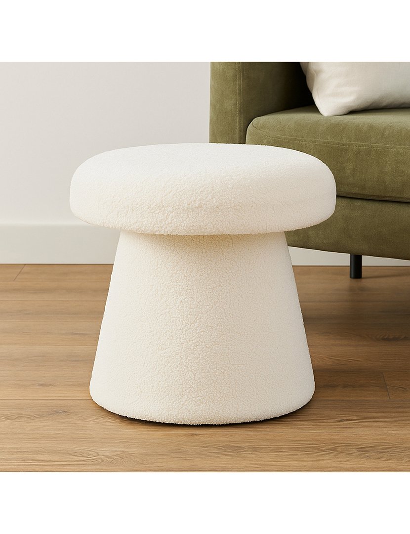 Banco formato de cogumelo Branco