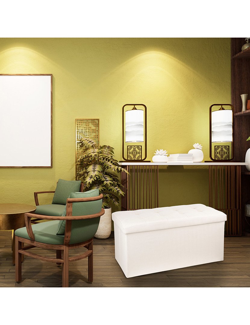 Pufe dobrável duplo Bege