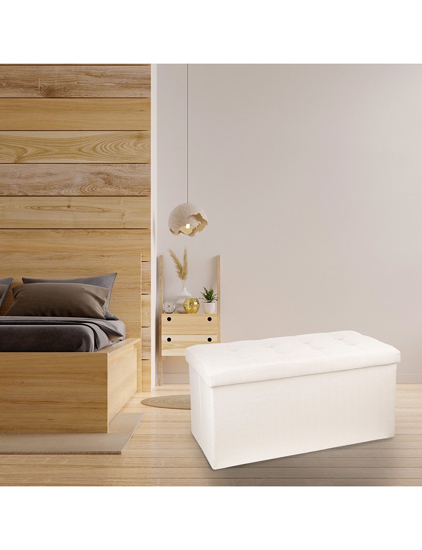 Pufe dobrável duplo Bege