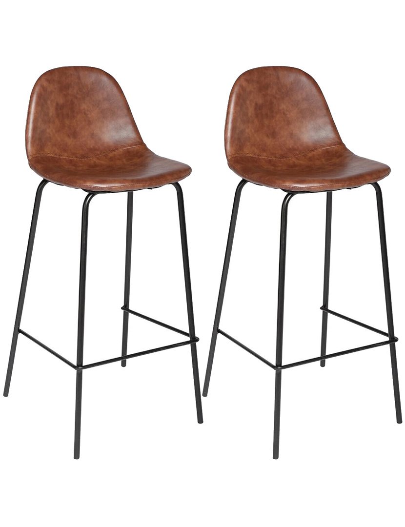 Conjunto de 2 Assentos de bar "Vladi" Castanho