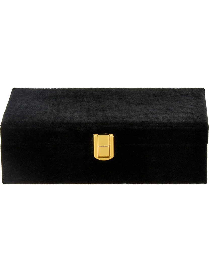 Caixa de joias com espelho Preto