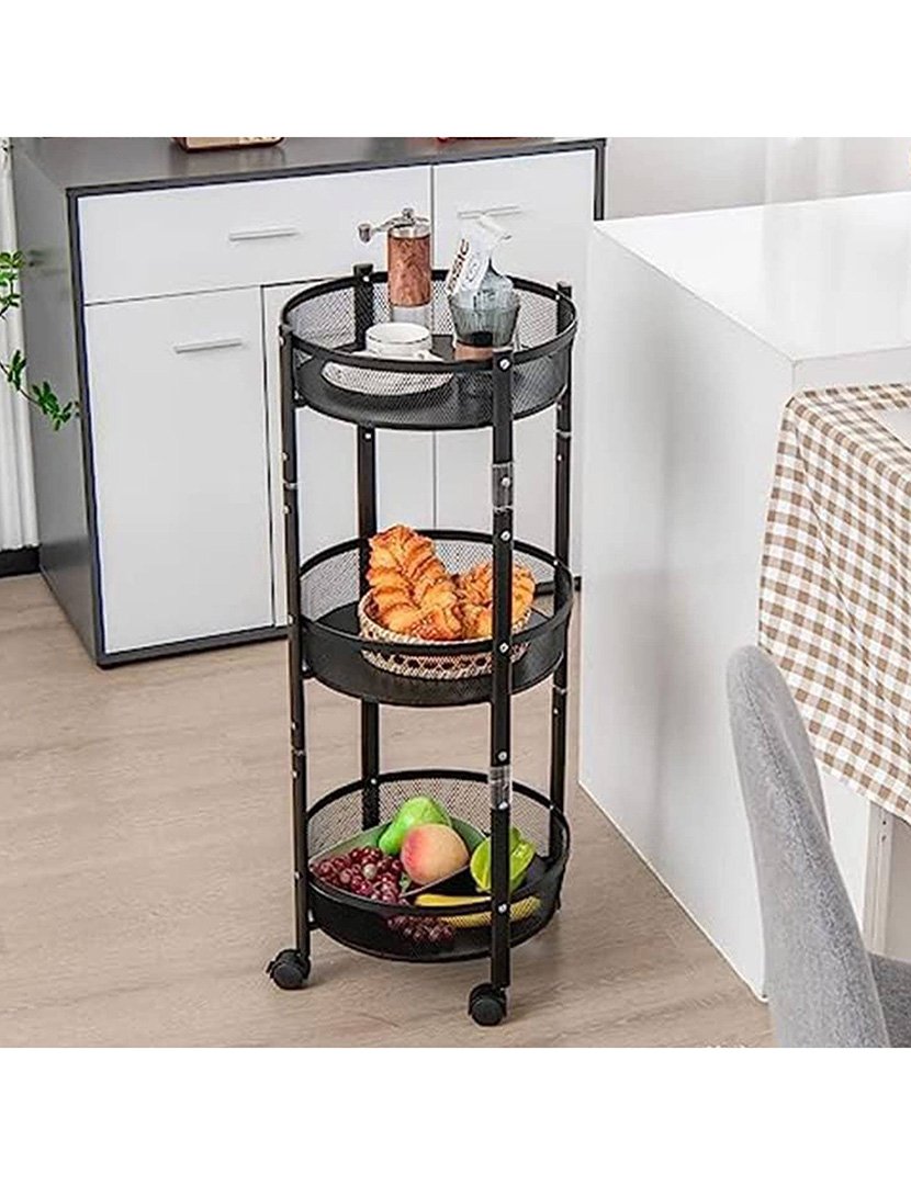 Carrinho de cozinha dobrável com rodas