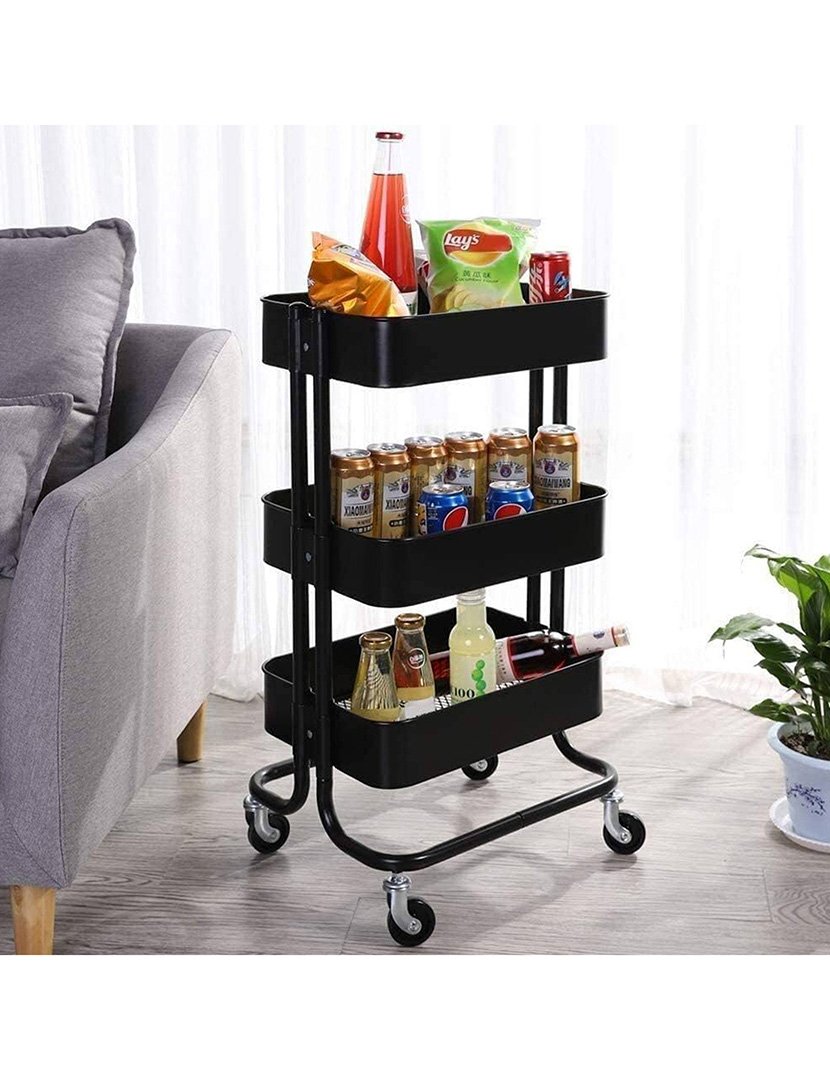 Carrinho de cozinha em ferro Preto