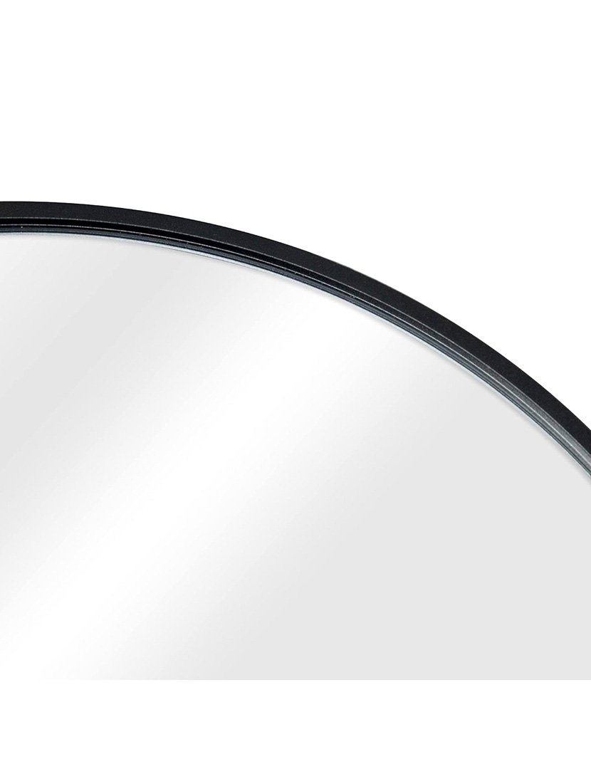 Espelho de chão arqueado Preto