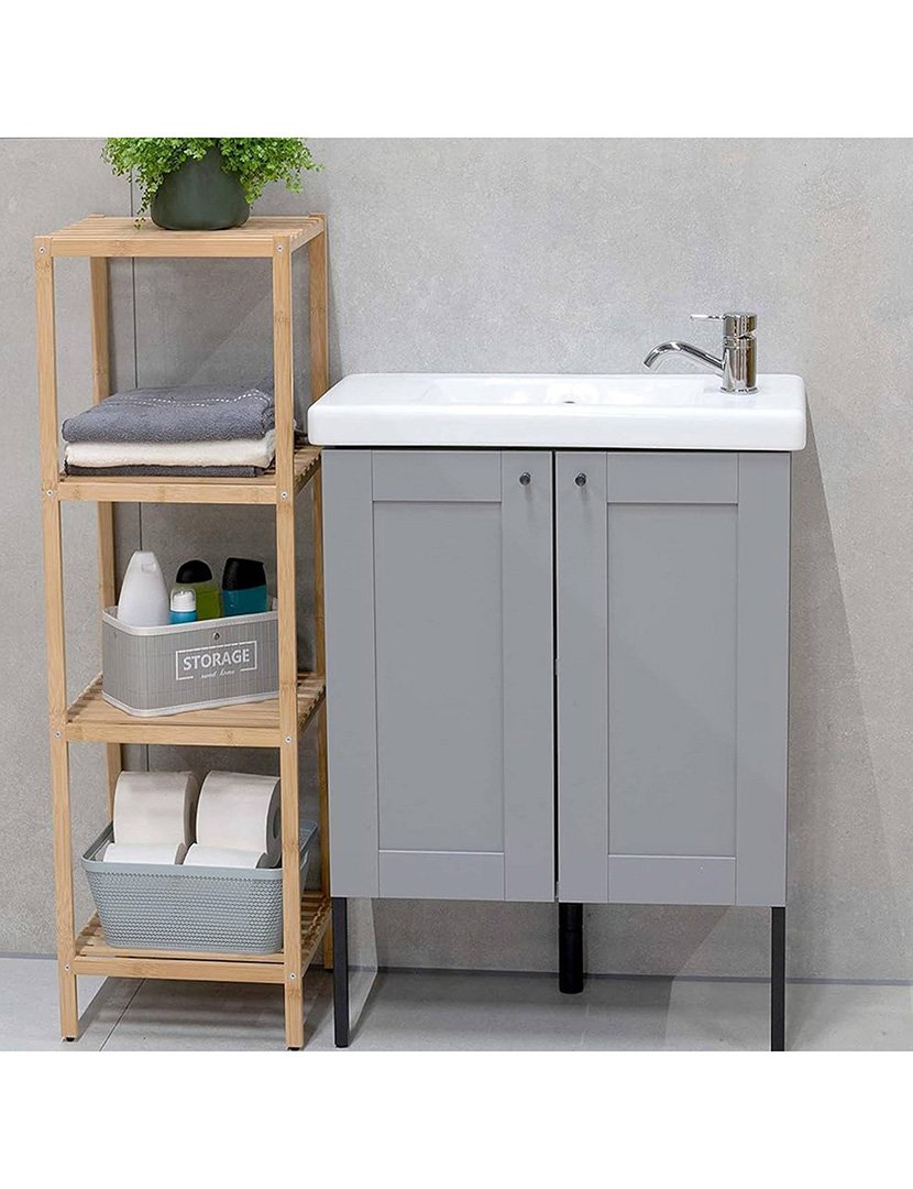 Prateleira de bambu 4 prateleiras