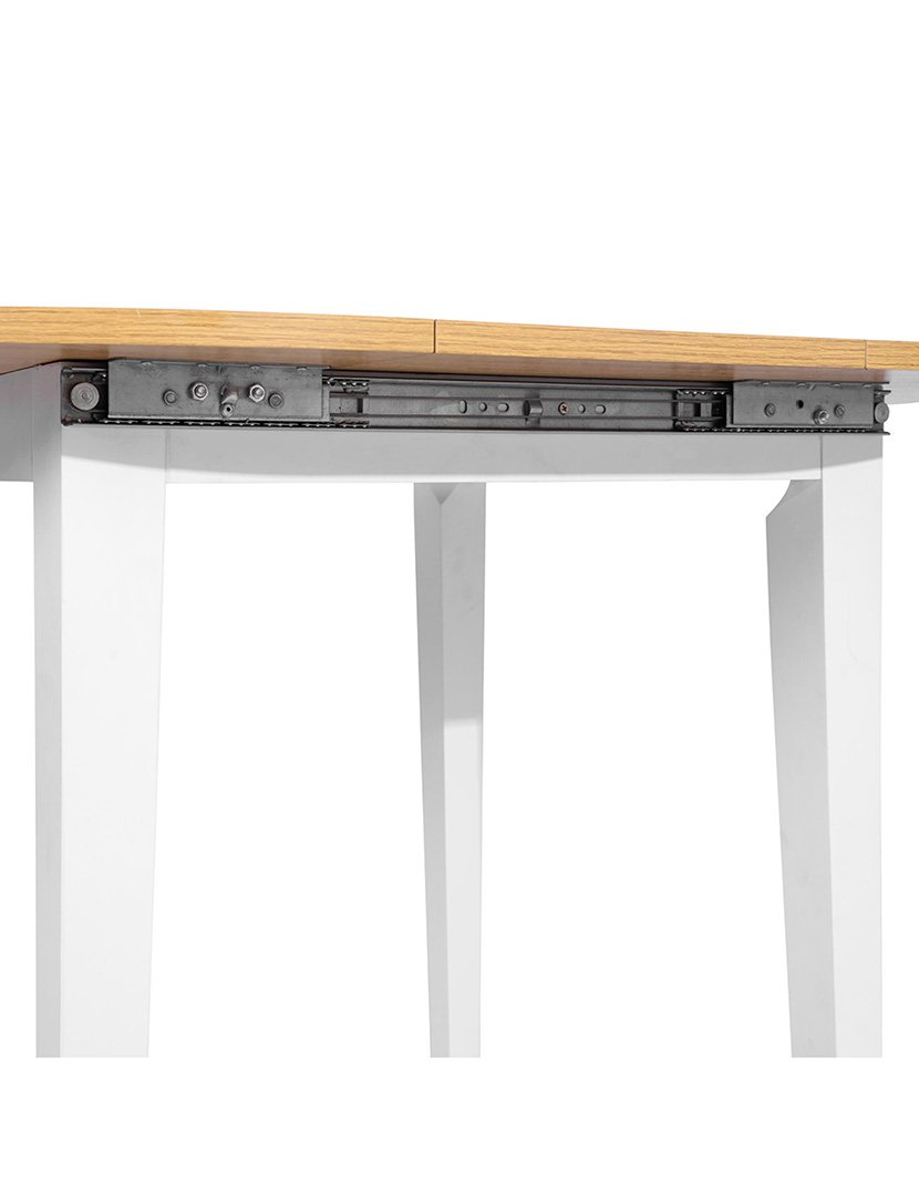 Mesa circular extensível Branco