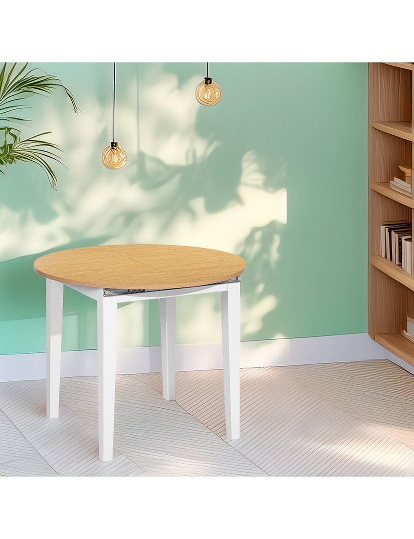 Mesa circular extensível Branco