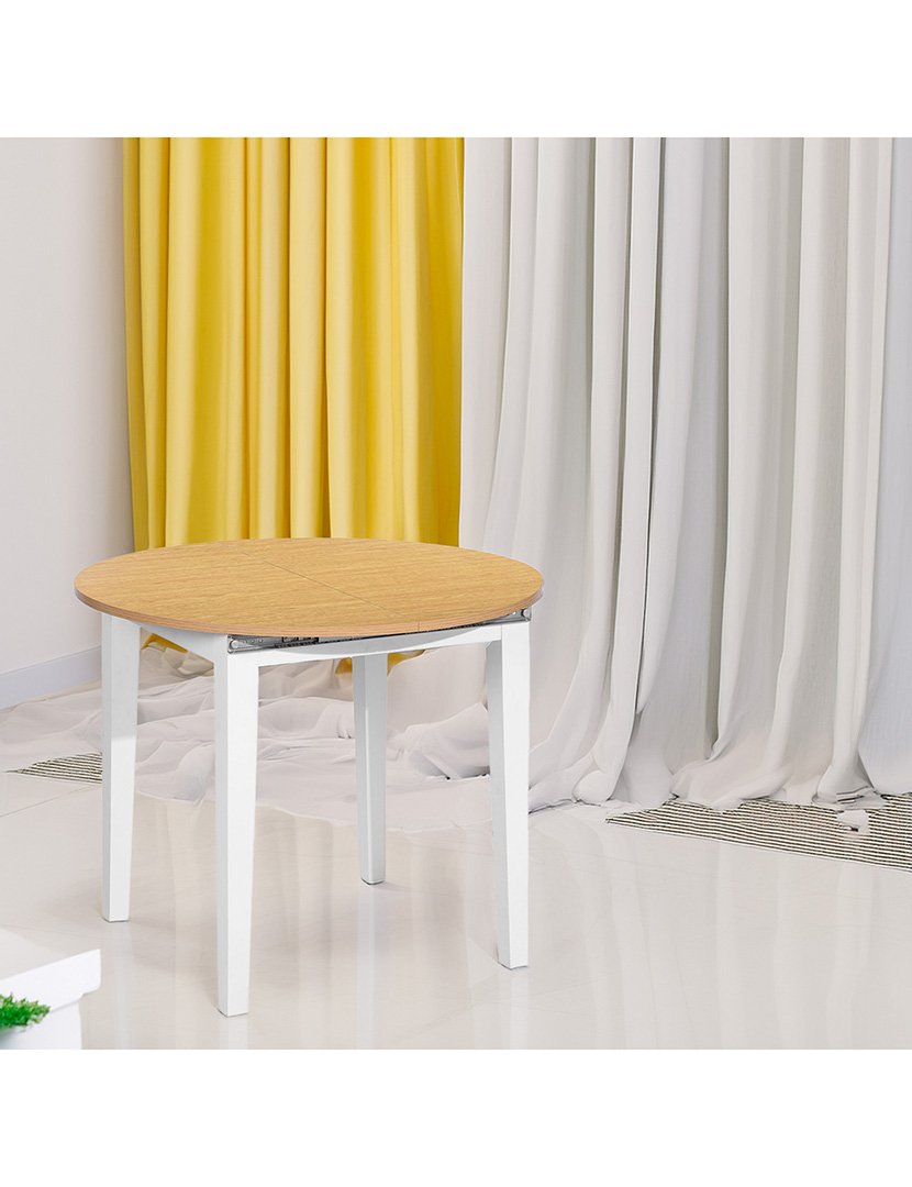 Mesa circular extensível Branco
