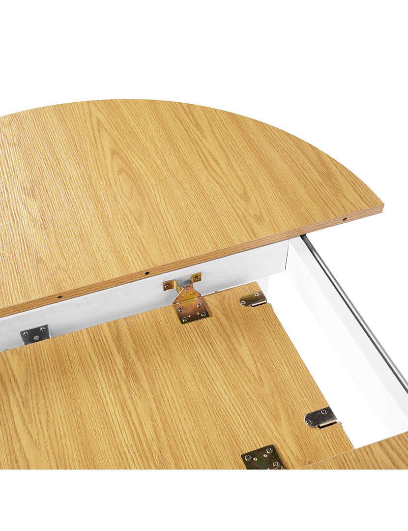 Mesa circular extensível Branco