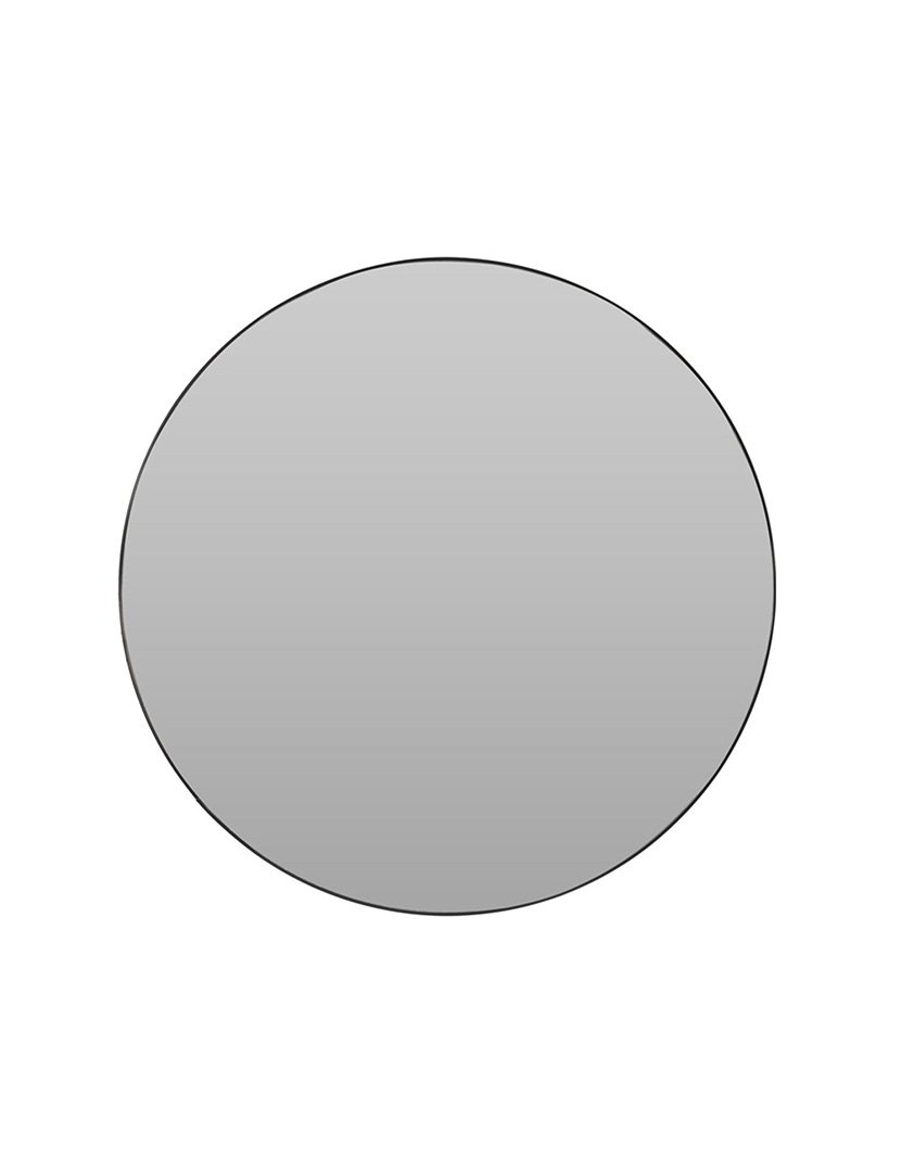 Espelho redondo com moldura de metal Preta